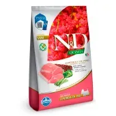 Ração N&amp;D Quinoa Controle de Peso Cães Adultos Raças Mini e Pequenas Suíno